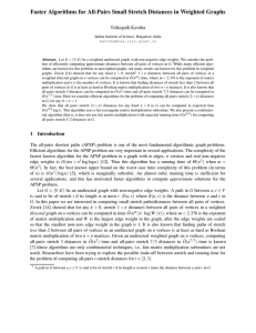 Faster Algorithms for All-Pairs Small Stretch Distances in Weighted Graphs