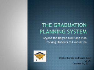 Beyond the Degree Audit and Plan Tracking Students to Graduation OBUG