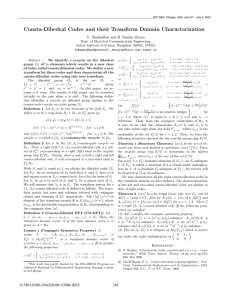 Consta-Dihedral Codes and their Transform Domain Characterization