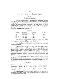 293 Part  I V . The Tar from Cocoanut Shells. WITH