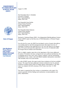 August 12, 2002  The Honorable John A. Kitzhaber Governor of Oregon