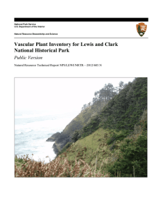 Vascular Plant Inventory for Lewis and Clark National Historical Park Public Version