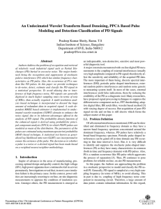 An Undecimated Wavelet Transform Based Denoising, PPCA Based Pulse