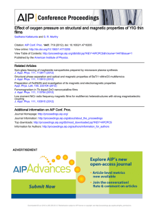 Effect of oxygen pressure on structural and magnetic properties of... films