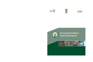 Environmental Knowledge for Disaster Risk Management Towards a disaster free India