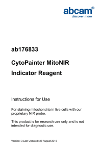ab176833 CytoPainter MitoNIR Indicator Reagent Instructions for Use