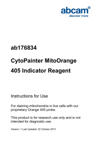 ab176834 CytoPainter MitoOrange 405 Indicator Reagent Instructions for Use