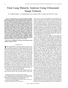 Fetal Lung Maturity Analysis Using Ultrasound Image Features , Senior Member, IEEE
