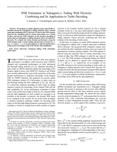 SNR Estimation in Nakagami- Combining and Its Application to Turbo Decoding