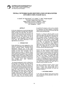 NEURAL - NETWORKS BASED IDENTIFICATION OF HELICOPTER DYNAMICS USING FLIGHT DATA