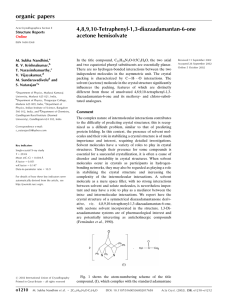 organic papers 4,8,9,10-Tetraphenyl-1,3-diazaadamantan-6-one acetone hemisolvate