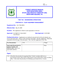 FOREST SERVICE MANUAL NORTHEASTERN AREA STATE AND PRIVATE FORESTRY (NA) NEWTOWN SQUARE, PA