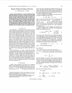 Data Optimum Weighted Smoothing in Finite