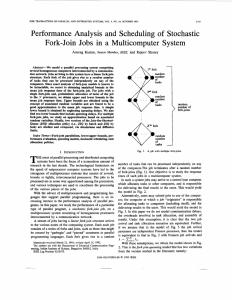 Performance  Analysis  and  Scheduling of  Stochastic Fork-Join Jobs