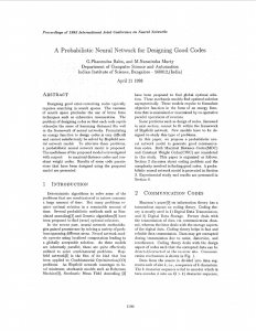 A Probabilistic Neural Network Designing Good Codes for