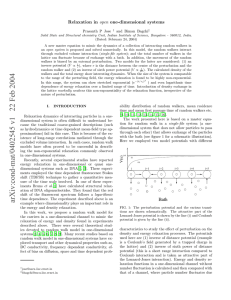 Relaxation in open one-dimensional systems