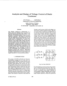 Voltage of  Static Condenser K.R.  Padiyar