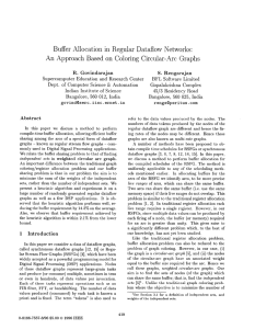 Buffer  Allocation  in  Regular Dataflow  Networks: