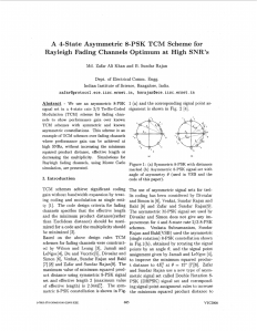 A 4-State Asymmetric TCM Scheme Rayleigh Fading  Channels Optimum at  High