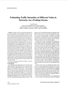 Estimating Traffic Intensities at Different Nodes in A)