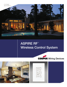 ASPIRE RF Wireless Control System ™