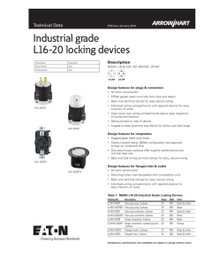 Industrial grade L16-20 locking devices Technical Data Description