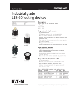 Industrial grade L18-20 locking devices Technical Data Description