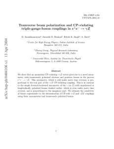 Transverse beam polarization and CP-violating triple-gauge-boson couplings in e e → γZ