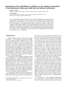 Dependence of the self-diffusion coefficient on the sorbate concentration: