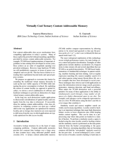 Virtually Cool Ternary Content Addressable Memory