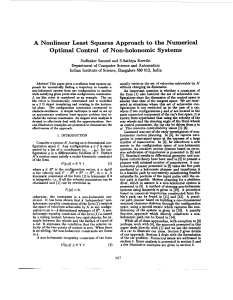the A Nonlinear Least  Squares Approach to Numerical of  Non-holonomic Systems