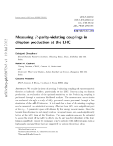 R-parity-violating couplings in Measuring dilepton production at the LHC hep-ph/0207248