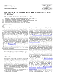 ASTRONOMY AND ASTROPHYSICS The nature of the prompt X-ray and radio emission from