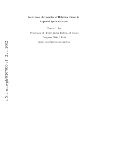 Large-Scale Asymmetry of Rotation Curves in Lopsided Spiral Galaxies Chanda J. Jog