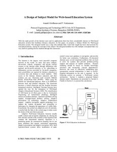 A Design of Subject Model for Web-based Education System