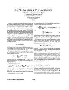 SVM Algorithm SSVM A Simple :