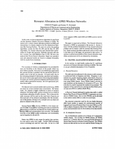 Resource Allocation in GPRS Wireless Networks of