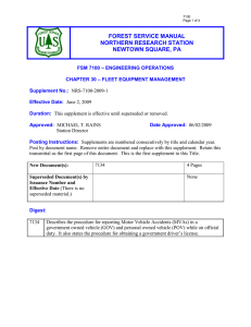 FOREST SERVICE MANUAL NORTHERN RESEARCH STATION NEWTOWN SQUARE, PA