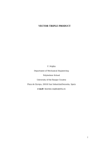 VECTOR TRIPLE PRODUCT
