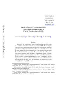 Bloch-Nordsieck Thermometers: One-loop Exponentiation in Finite Temperature QED. TIFR/TH/95-05