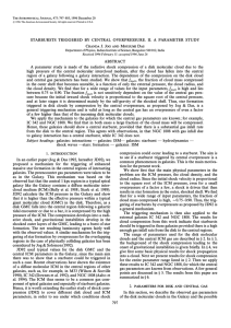 STARBURSTS TRIGGERED BY CENTRAL OVERPRESSURE. II. A PARAMETER STUDY C