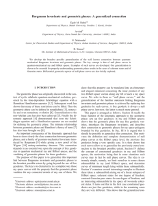 Bargmann invariants and geometric phases: A generalized connection * Eqab M. Rabei Arvind