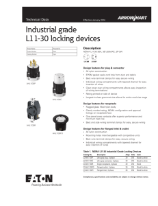 Industrial grade L11-30 locking devices Technical Data Description