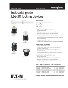 Industrial grade L16-30 locking devices Technical Data Description