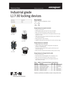 Industrial grade L17-30 locking devices Technical Data Description