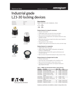 Industrial grade L23-30 locking devices Technical Data Description