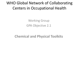 WHO Global Network of Collaborating Centers in Occupational Health Working Group