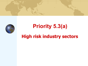 Priority 5.3(a) High risk industry sectors