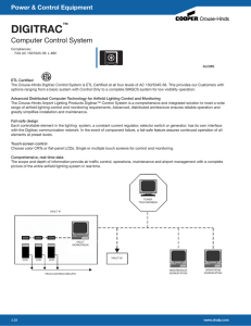 DIGITRAC Computer Control System Power &amp; Control Equipment ™