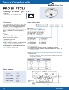 PRO III FTCLI Taxiway Centerline Light - ICAO Applications